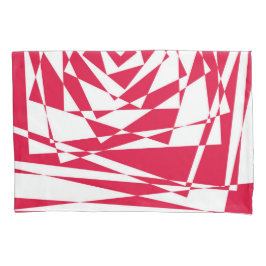 Funda De Cojín Ilusión abstracta roja blanca
