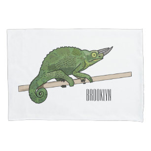 Funda De Cojín Ilustracion chameleon personalizado de Jackson