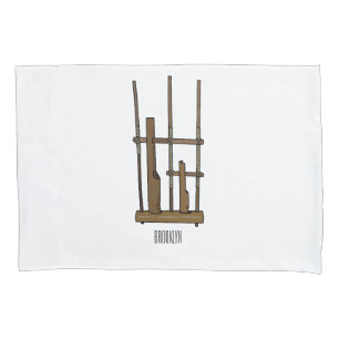 Funda De Cojín Ilustracion de Angklung personalizado