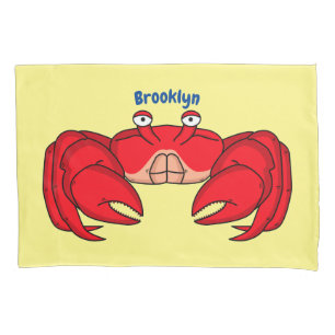 Funda De Cojín Ilustracion de cangrejo rojo