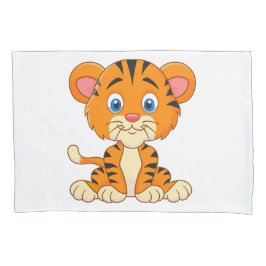Funda De Cojín Ilustración de dibujos animados de animales tigre