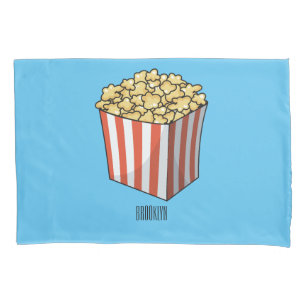 Funda De Cojín Ilustración de dibujos animados de palomitas de ma