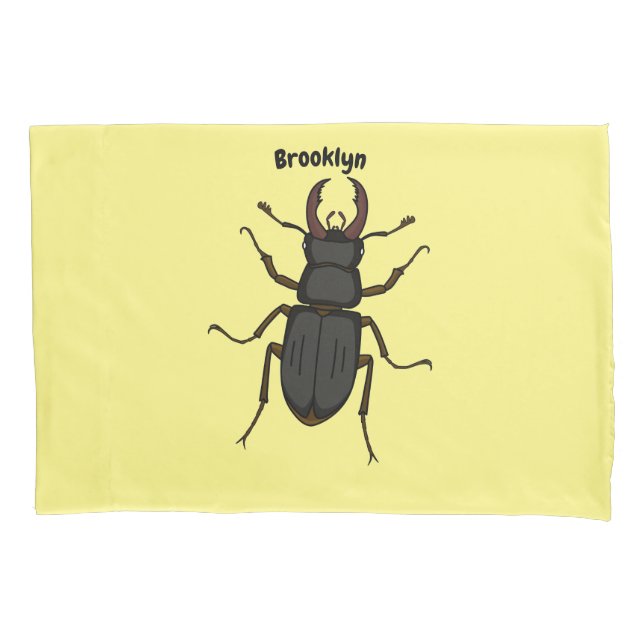 Funda De Cojín Ilustracion de insectos Stag (Anverso)