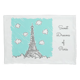 Funda De Cojín Ilustracion de la Torre Eiffel personalizado de te