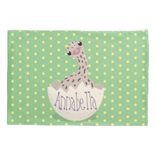 Funda De Cojín Ilustracion de personalizado de avestruz de bebé