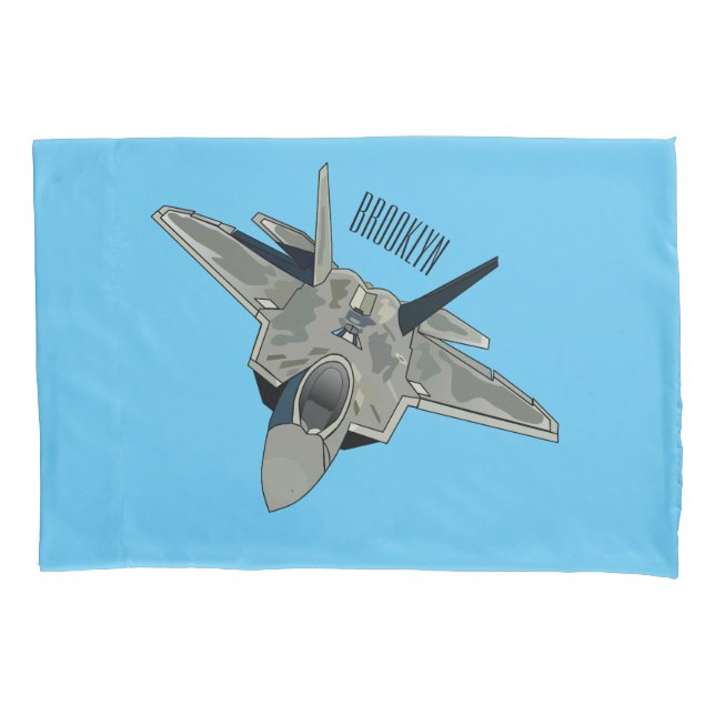 Funda De Cojín Ilustracion de personalizado de aviones de combate (Anverso)