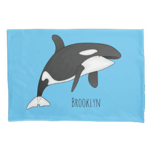 Funda De Cojín Ilustracion de personalizado de ballenas asesina
