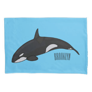 Funda De Cojín Ilustracion de personalizado de ballenas asesina