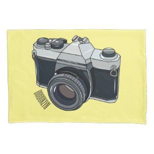 Funda De Cojín Ilustracion de personalizado de cámara de cine