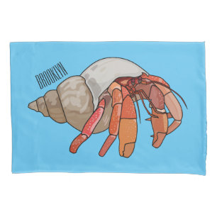 Funda De Cojín Ilustracion de personalizado de cangrejo ermitaño