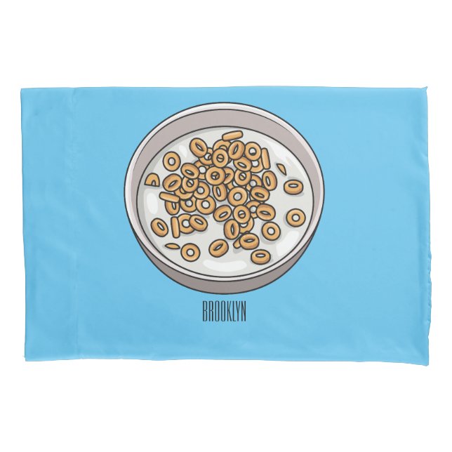 Funda De Cojín Ilustracion de personalizado de cereales (Anverso)