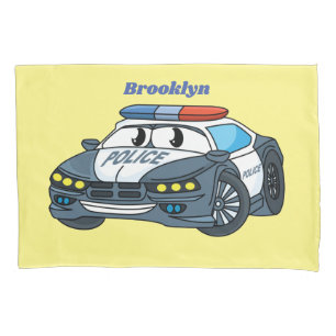Funda De Cojín Ilustracion de personalizado de coche de policía f