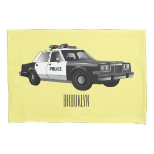 Funda De Cojín Ilustracion de personalizado de coches de policía