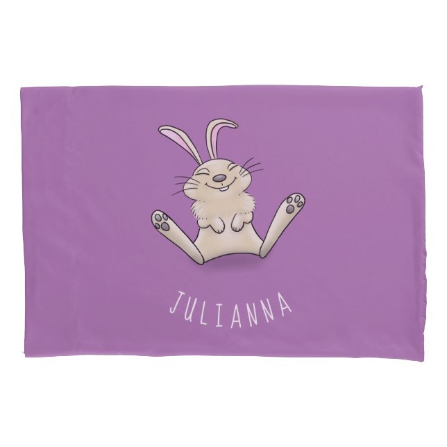 Funda De Cojín Ilustracion de personalizado de conejo de conejo d (Anverso)
