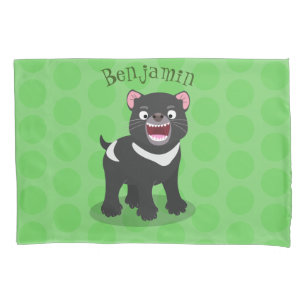 Funda De Cojín Ilustracion de personalizado de demonio de Tasmani