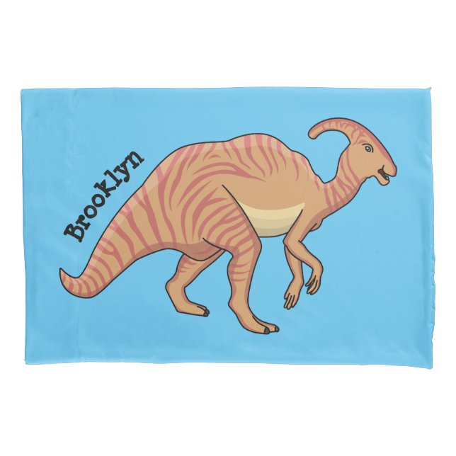 Funda De Cojín Ilustracion de personalizado de dinosaurios de par (Anverso)