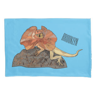Funda De Cojín Ilustracion de personalizado de lagarto de cuello