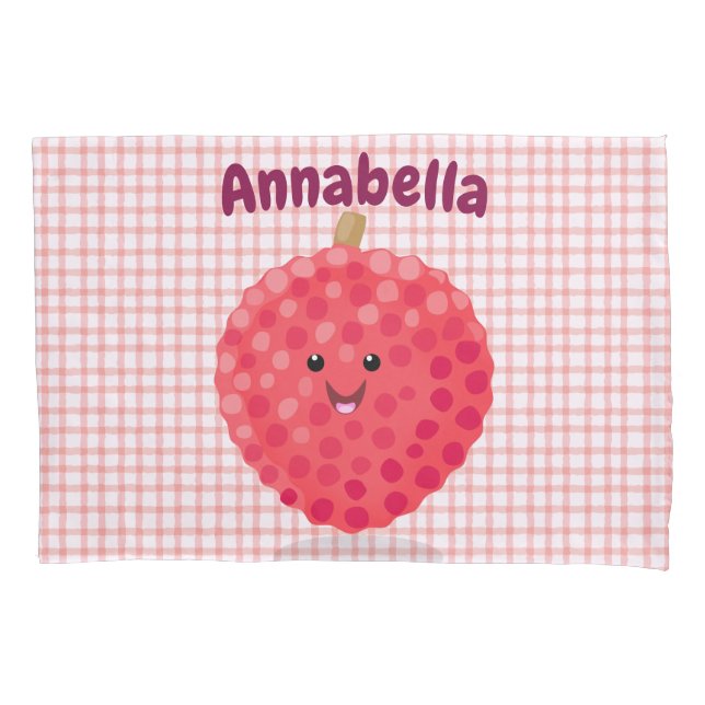 Funda De Cojín Ilustracion de personalizado de linché rosado (Anverso)