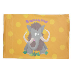 Funda De Cojín Ilustracion de personalizado de mamut bobo gracios