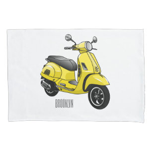 Funda De Cojín Ilustracion de personalizado de motocicleta con ci