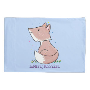 Funda De Cojín Ilustracion de personalizado de zorro bebé