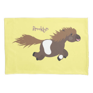 Funda De Cojín Ilustracion de personalizado del pony de Shetland