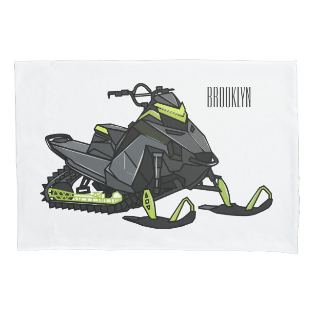 Funda De Cojín Ilustracion de personalizado para motos de nieve (Anverso)