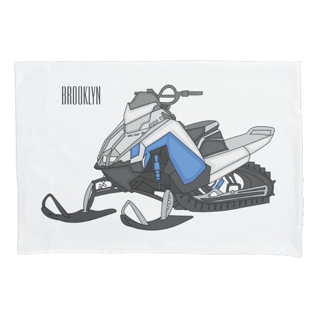 Funda De Cojín Ilustracion de personalizado para motos de nieve (Anverso)