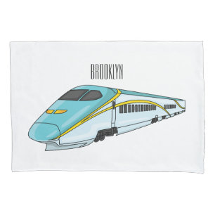 Funda De Cojín Ilustración de tren de bala de alta velocidad de d