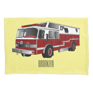 Funda De Cojín Ilustracion del personalizado del motor de fuego
