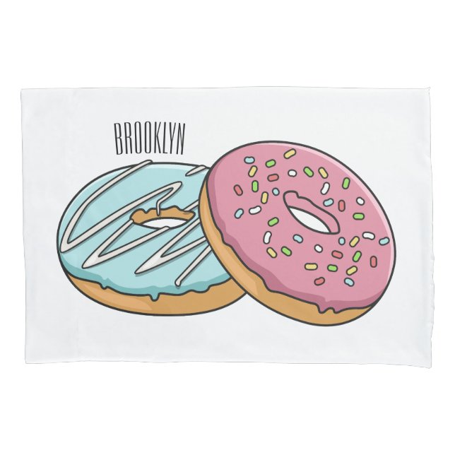 Funda De Cojín Ilustracion Donut personalizado (Anverso)
