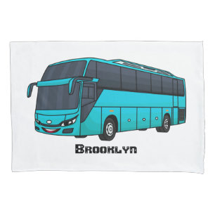 Funda De Cojín Ilustracion moderno de personalizado de autobús de