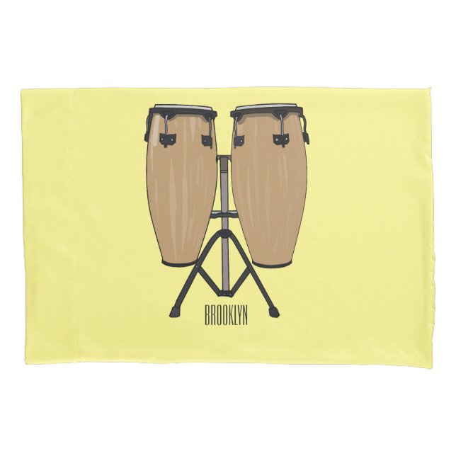 Funda De Cojín Ilustracion personalizado Bongo drum (Anverso)