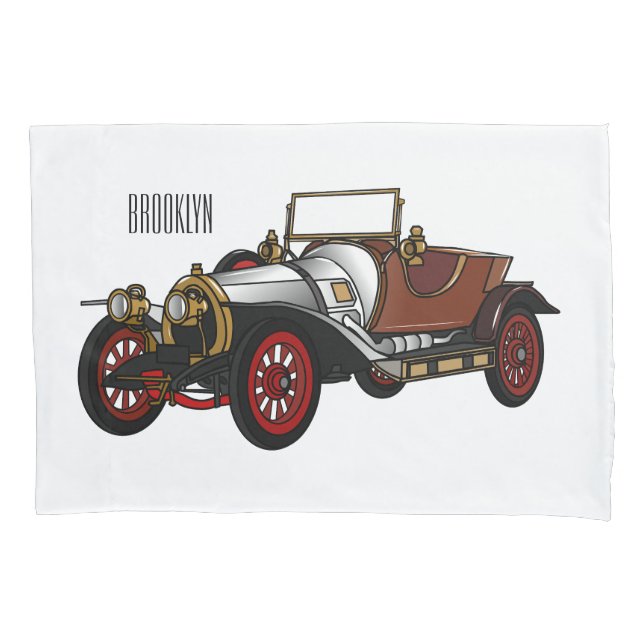 Funda De Cojín Ilustracion personalizado clásico de 1920 (Anverso)