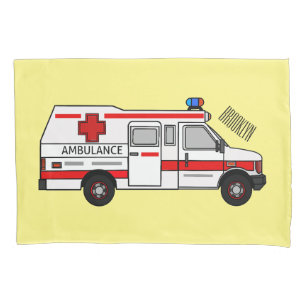Funda De Cojín Ilustracion personalizado de ambulancia