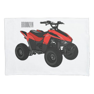 Funda De Cojín Ilustracion personalizado de atv de cuatro bicicle