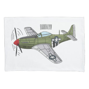Funda De Cojín Ilustracion personalizado de avión militar