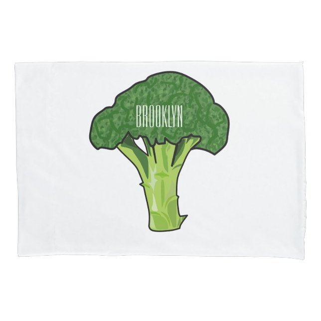Funda De Cojín Ilustracion personalizado de Broccoli (Anverso)