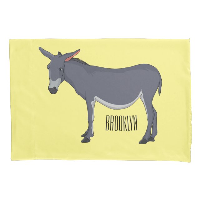 Funda De Cojín Ilustracion personalizado de burro (Anverso)