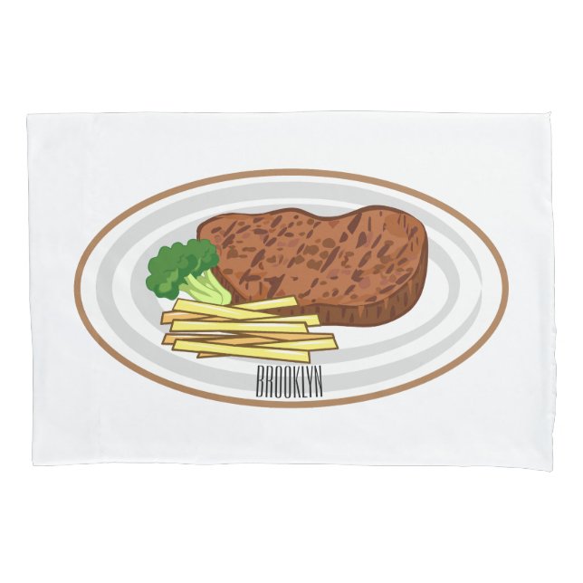 Funda De Cojín Ilustracion personalizado de carne (Anverso)