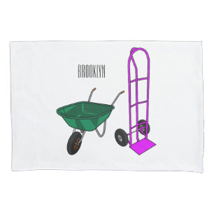 Funda De Cojín Ilustracion personalizado de carretillas y carrito