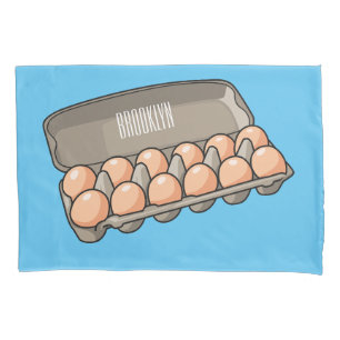 Funda De Cojín Ilustracion personalizado de cartón de huevo