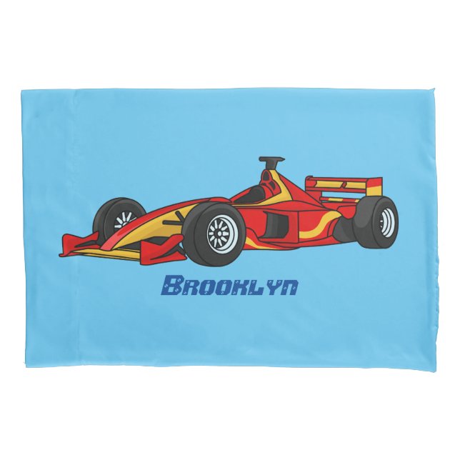 Funda De Cojín Ilustracion personalizado de coches de carreras de (Anverso)