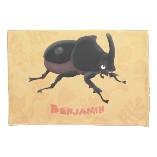 Funda De Cojín Ilustracion personalizado de escarabajo rinoceront