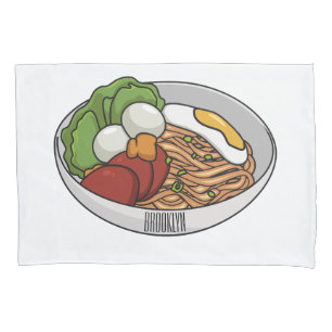 Funda De Cojín Ilustracion personalizado de fideos