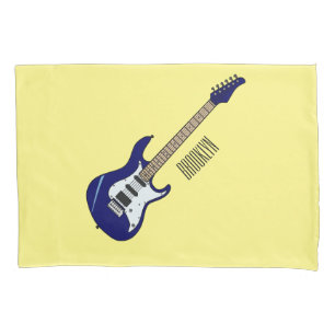 Funda De Cojín Ilustracion personalizado de guitarra eléctrica