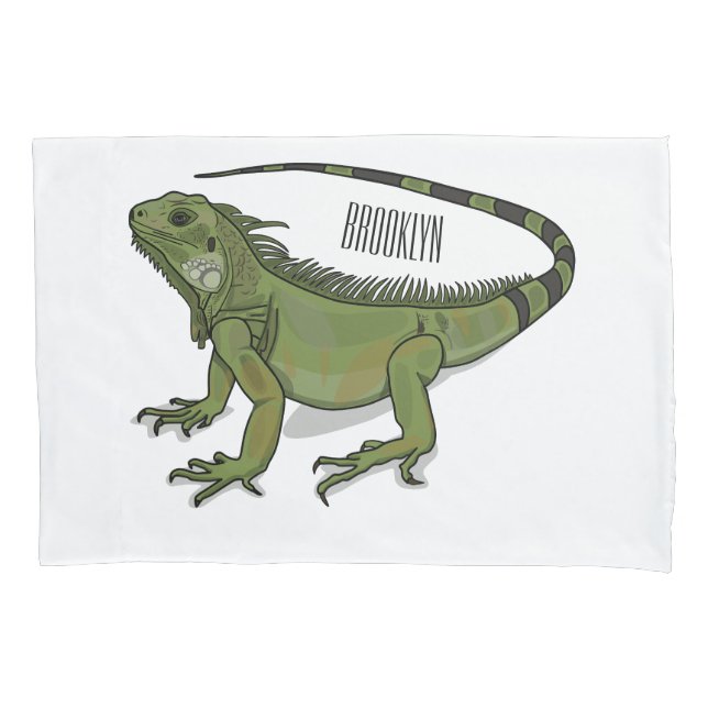 Funda De Cojín Ilustracion personalizado de Iguana (Anverso)