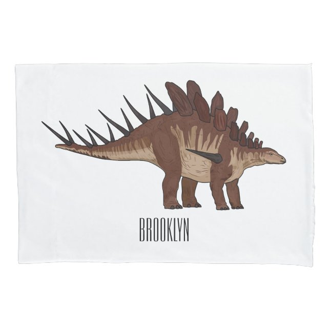 Funda De Cojín Ilustracion personalizado de Kentrosaurus (Anverso)