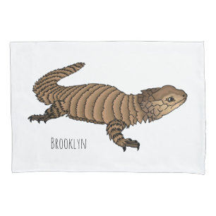 Funda De Cojín Ilustracion personalizado de lagarto de Armadillo