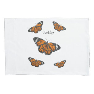 Funda De Cojín Ilustracion personalizado de mariposa monarca